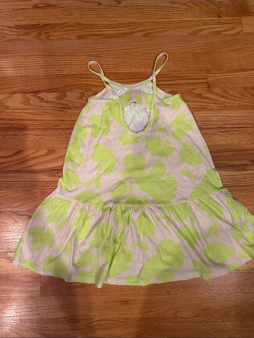GAP Neon Yellow Floral Sundress - Spaghetti Strap Size M